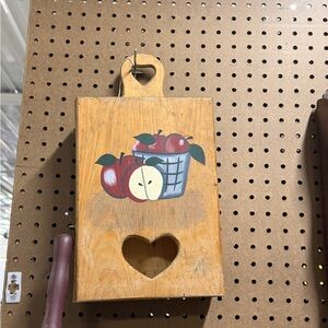 Wooden vintage bag holder with Apple Design